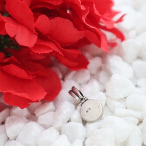 950 Sterling Silver Pendant‎ Red Spondylus Inlay - Picture 8 of 8